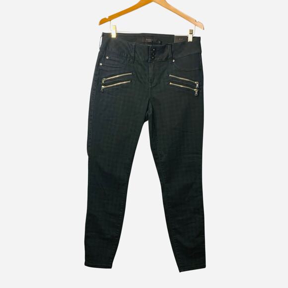 Torrid Denim Jegging  Moto Zip Plaid 14r - Picture 1 of 12